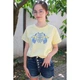 Женская футболка с вышитыми птицами хлопковая 52 желтый FW1-Ptaha-Yellow-52 Ladan - изображение 3