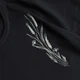 Жіноча футболка з колосками пшениці та волошками 50 чорний FW1-KolosVoloshkChorn-50 Ladan - зображення 2