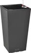 Вазон Plastkon Elise матовый 20 x 20 x 36 см с оросительной системой Антрацит (8595096980982) - изображение 1