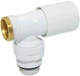 Кран радиаторный угловой БЕЛЫЙ корпус+штуцер Ø1/2" х 24-19 FIRST Carlo Poletti Srl V140111EF - изображение 4