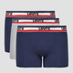 Zestaw majtek szorty męski 3 szt Levi's Logo Boxer Brief 3P 1000028700010 S Szary/Granatowy (8720245095488) - obraz 1