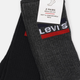 Набір чоловічих шкарпеток високих бавовняних 2 пари Levi's Regular Cut Logo 2P 9020120012080 39-42 Чорний/Сірий (8718824835204) - зображення 3