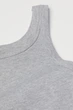 Майка в рубчик для жінки H&M 0882925-004 S сірий - зображення 2