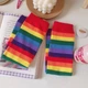 Комплект гетры и митенки полосатые радуга 5595-6142 One Size - изображение 3