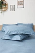 Комплект постельного белья Moon&Star Полуторный Евро 160х220 см Ultramarine Satin Stripe (MS-820002964) - изображение 10