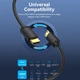 Кабель mini HDMI на HDMI 4K 60Hz Vention HDTV 2.0 male-to-male (2m, 4K 60Hz, HDMI2.0). Black - зображення 5