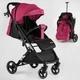 Коляска прогулочная детская JOY Comfort L-20115 цвет РОЗОВЫЙ рама сталь с алюминием футкавер подстаканник - изображение 1