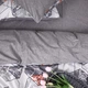 Простынь без резинки Бязь Gray marble 180*220 см Серый - изображение 7
