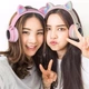 Наушники беспроводные Hoco W27 Cat Ear Wireless Headphones Pink - изображение 2