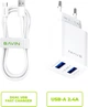 Сетевое зарядное устройство Bavin PC910Y 2xUSB-A 2.4A + кабель USB-C White (C-PC910Y-C-W) - изображение 2