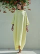 Льняное свободное платье лимонное M - linen island (133450) - изображение 3