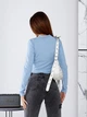 Кофта пуловер в рубчик K5 fashion 2002/4 46-48 голубой - изображение 5