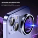 Захисне скло Metal Classic на камеру (в упак.) для Apple iPhone 15 (6.1") / 15 Plus (6.7") Блакитний / Light Blue - зображення 5