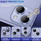 Захисне скло Metal Classic на камеру (в упак.) для Apple iPhone 15 (6.1") / 15 Plus (6.7") Блакитний / Light Blue - зображення 6