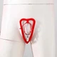 Мужские трусы без лямок с бусинками эротические one size красный - изображение 2