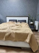 Покривало плед Вафельне Євро 220х240 см Бавовняне Пісочний - зображення 2