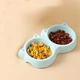 Миска для кошек Taotaopets Cat 123307 Blue двойная пластиковая - изображение 2