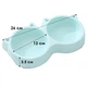Миска для кошек Taotaopets Cat 123307 Blue двойная пластиковая - изображение 4