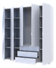 Шкаф Doros Гелар Белый 4 ДСП + Зеркало 194х49.5х203.4 см - изображение 4