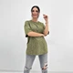 Базова жіноча футболка тай-дай Fashion 42/44 хакі - зображення 1