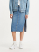 Spódnica ołówkowa damska jeansowa Levi's Side Slit Skirt A4711-0000 28 Niebieska (5401105466046) - obraz 1