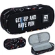 Пенал Kite Get up and have fun 22x8.5x4.5 см Чорний (K24-599-10) - зображення 2