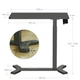 Приставной стол на колесах с регулировкой высоты RZTK Desk Compact Black 700 х 400 мм - изображение 11