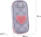 Пенал Kite Fluffy Heart 21x8.5x4.5 см Сірий (K24-662-13) - зображення 3