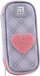 Пенал Kite Fluffy Heart 21x8.5x4.5 см Сірий (K24-662-13) - зображення 4