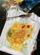 Футболка женская белая TiBi print Ван Гог "Подсолнухи" XXL - изображение 3