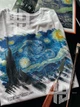 Футболка женская белая TiBi print Ван Гог "Звездная Ночь" XS - изображение 3