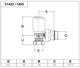Кран радиаторный угловой Carlo Poletti Srl БЕЛЫЙ корпус+штуцер Ø1/2" FIRST (V140310EF) - изображение 3