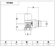 Кран отсекающий угловой Carlo Poletti Srl БЕЛЫЙ корпус+штуцер Ø1/2" FIRST (V140410EF) - изображение 3