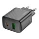 Адаптер сетевой HOCO Sunlight dual-port charger CS23A |1USB/1Type-C, 30W/3A, PD/QC| черный - изображение 4