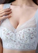 Эластичный топ с формованной кружевной чашкой на широких бретелях Flowers Comfortly No Brand 1271-44 Серо-голубой M (70) - изображение 3