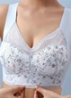 Эластичный топ с формованной кружевной чашкой на широких бретелях Flowers Comfortly No Brand 1271-44 Серо-голубой M (70) - изображение 6