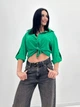 Базовая женская блузка Fashion 50/52 зеленый - изображение 2