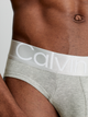 Zestaw majtek slipów męskich bawełnianych Calvin Klein Underwear 000NB3129A-MPI XL 3 szt. Czarny/Biały/Szary (8719855393978) - obraz 4