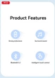 Беспроводные наушники Bluetooth гарнитура с микрофоном XO G10 |BT5.2, 5H, 30/250mAh, Type-C| Black - изображение 6