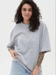 Футболка хлопковая оверсайз длинная женская Ray Oversize Unisex U0104W L/XL Серая (RAY2000000023724) - изображение 3