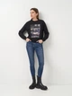 Свитшот женский NA-KD 1691-000019-9321 S Черный с принтом (7325943549502) - изображение 2