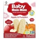 Hot Kid, Baby Mum-Mum, вафли для мягкого прорезывания зубов, яблоко и тыква, 12 пакетиков, по 2 шт. - изображение 1