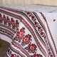 Скатерть для обеденного или кухонного стола, ткань-рогожка, рисунок орнамент крестиком на белом фоне (150см*110см). - изображение 5
