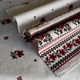 Скатерть для обеденного или кухонного стола, ткань-рогожка, рисунок орнамент крестиком на сером фоне (150см*110см). - изображение 12