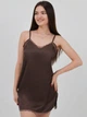 Нічна сорочка жіноча великих розмірів Leinle 1562 3XL Коричнева (4821562650207) - зображення 1