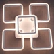 Люстра світлодіодна-LED квадратна DIMMER Sneha (9995475342/4+1 WHITE) - зображення 5