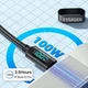 Кабель Essager Enjoy LED Digital Display USB Charging Cable Type C to Type C 100W 2 м Black (EXCTT1-XYA01-P) - зображення 3