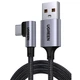 Кабель UGREEN USB-A to Angled USB-C Huawei SuperCharge Cable 2m Dark Gray (60776) - зображення 1