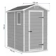 Садовий будиночок Keter Manor 4x6 130х192 см сірий/білий 230447 - изображение 5