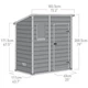 Садовий будиночок Keter Manor Pent 6x4 183х111 см сірий/білий 230394 - изображение 5